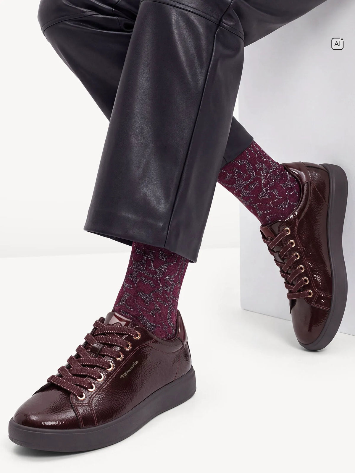 BURGUNDY PAT.