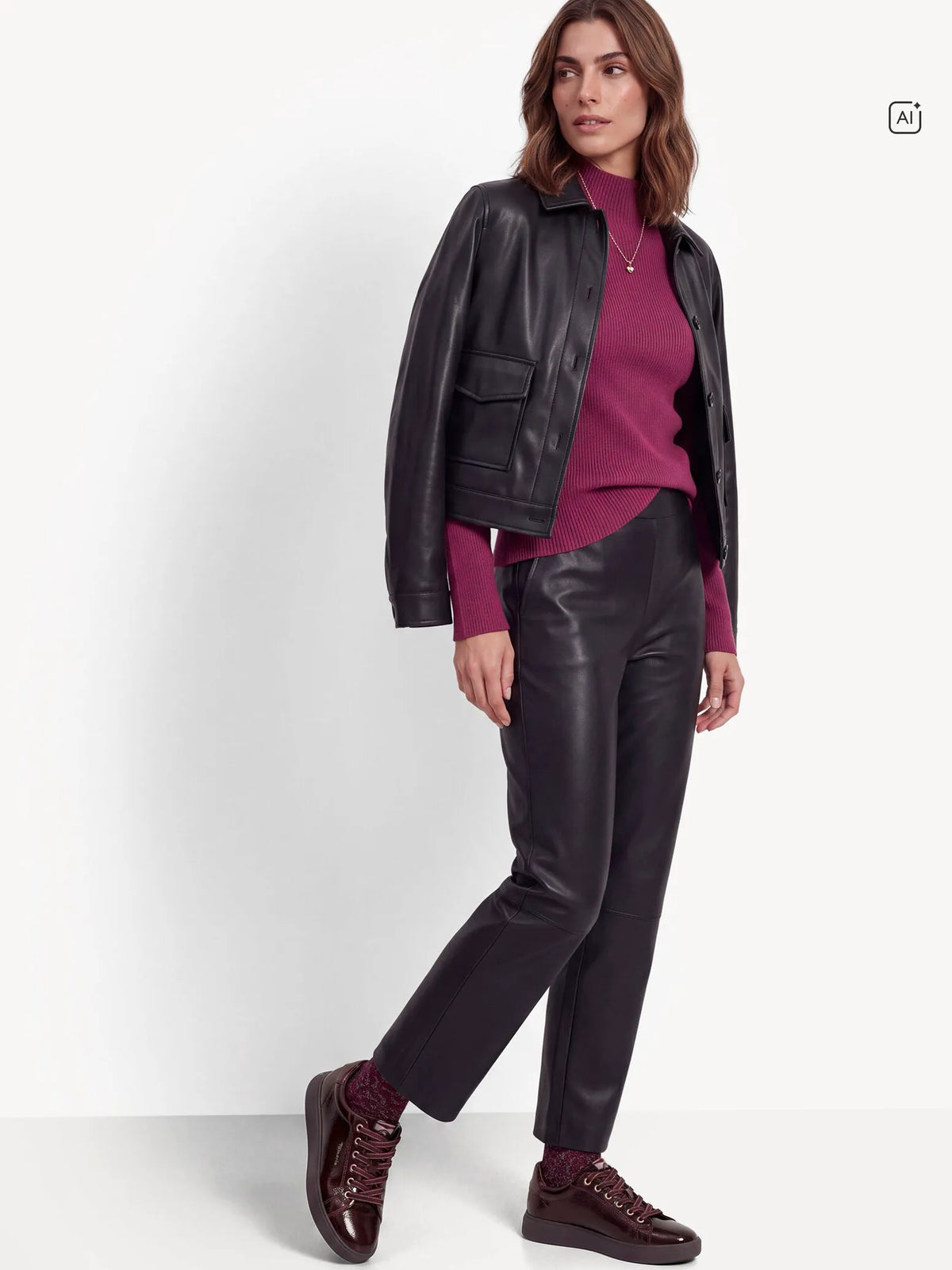 BURGUNDY PAT.