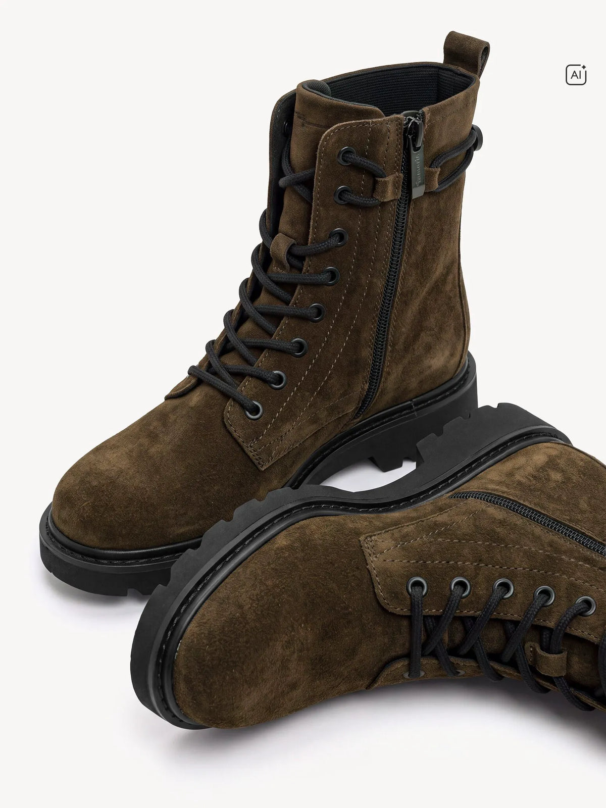 OLIVE SUEDE
