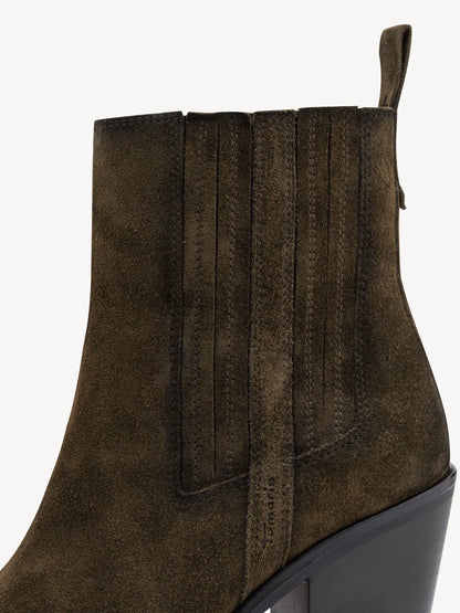OLIVE SUEDE