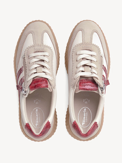 BEIGE/RED