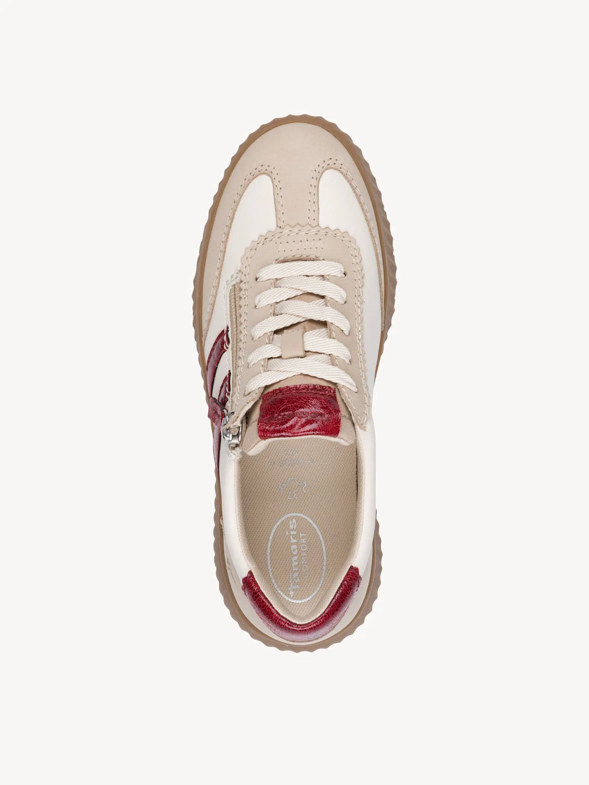 BEIGE/RED