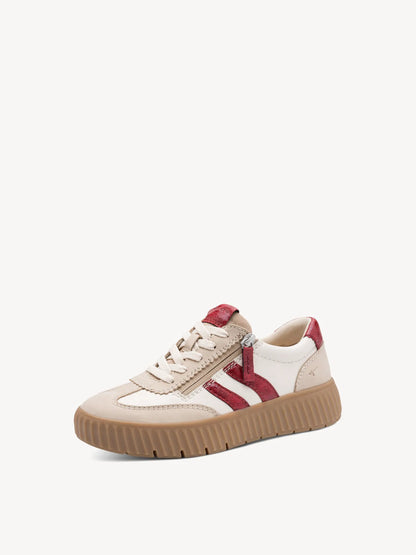 BEIGE/RED
