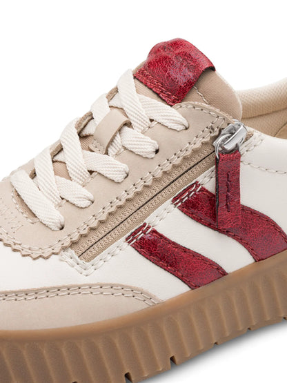 BEIGE/RED