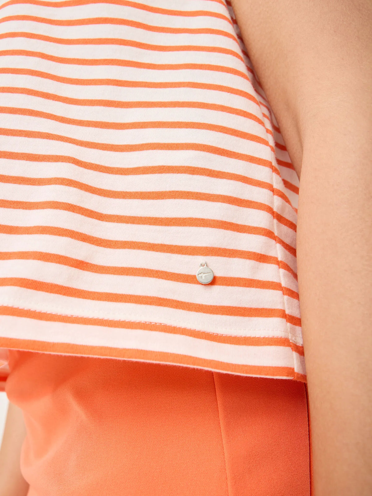 Nasturtium / Bright White Stripe
