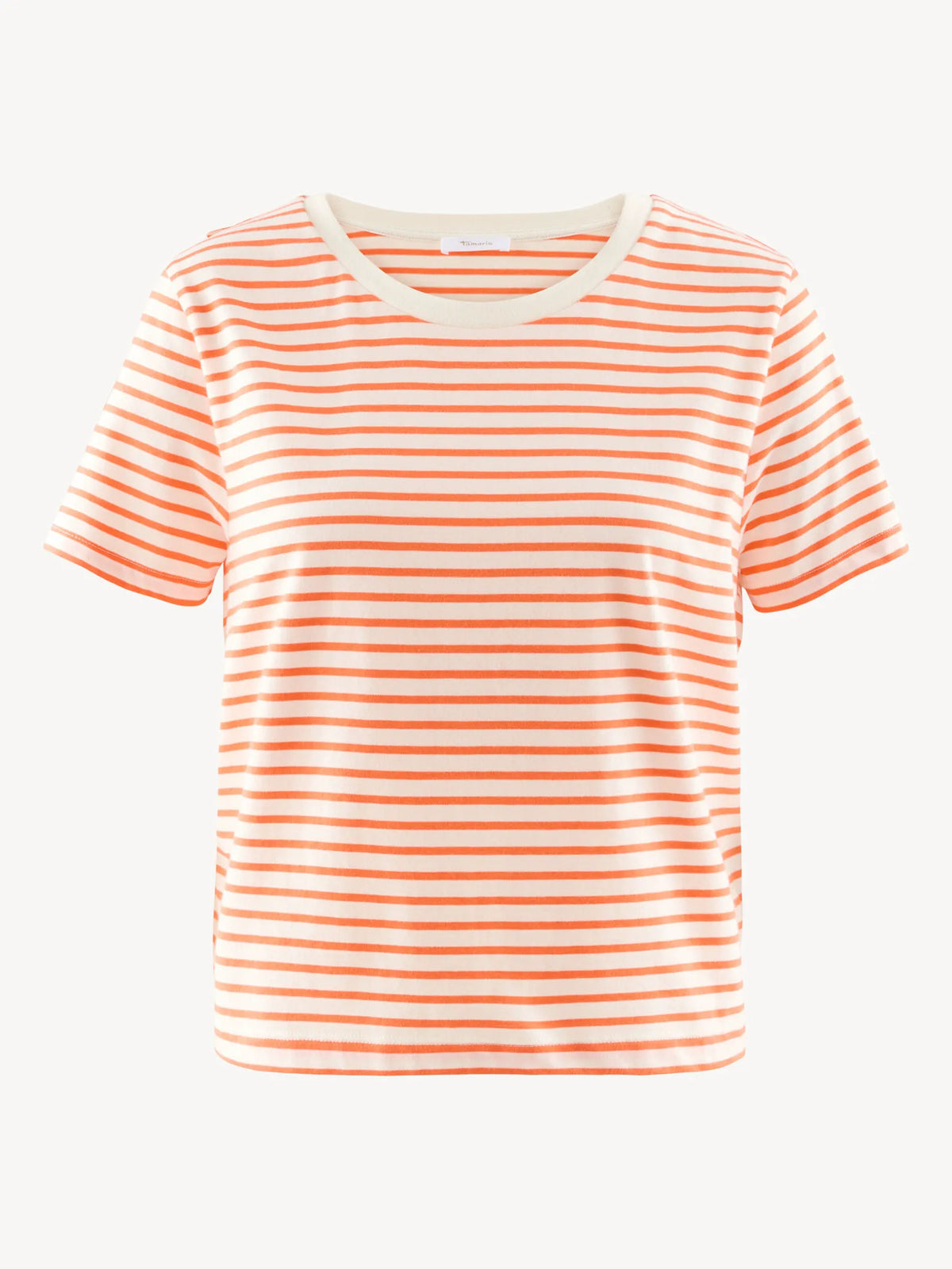 Nasturtium / Bright White Stripe