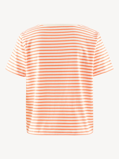Nasturtium / Bright White Stripe