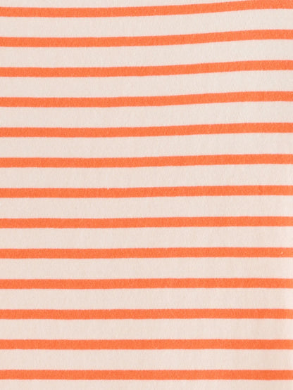 Nasturtium / Bright White Stripe