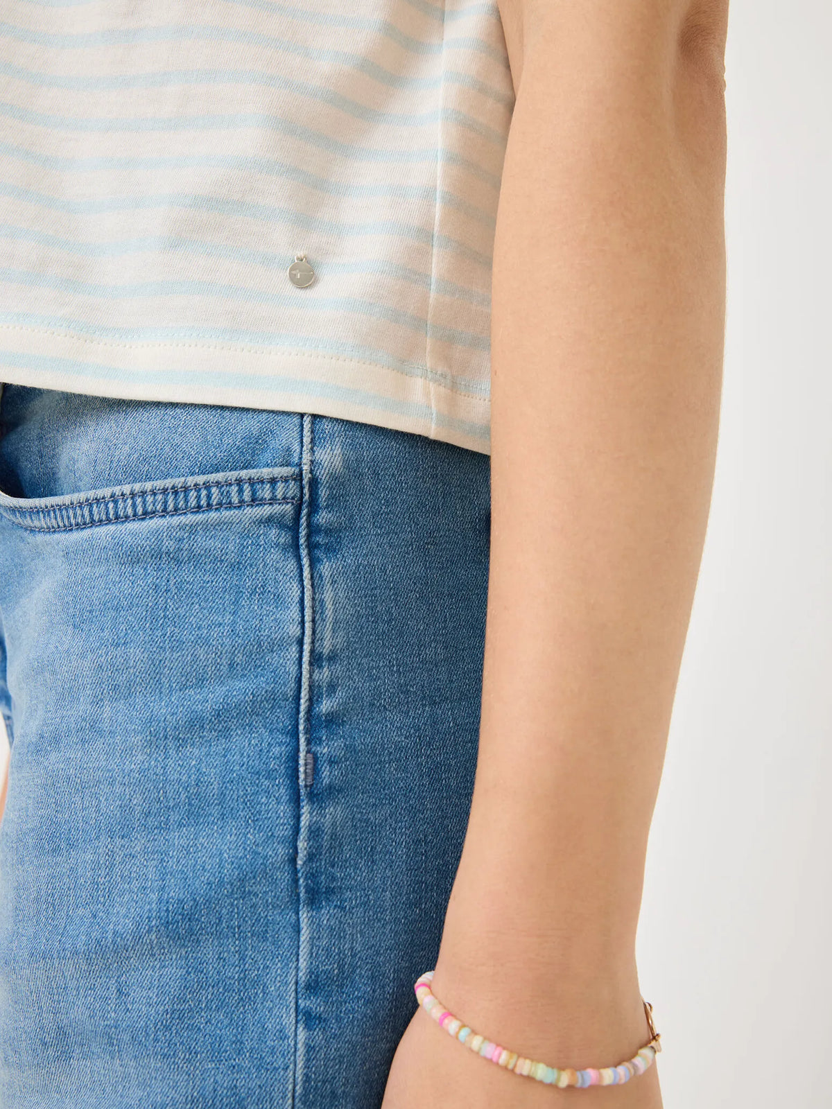 Omphalodes/ Bright White Striped Tee