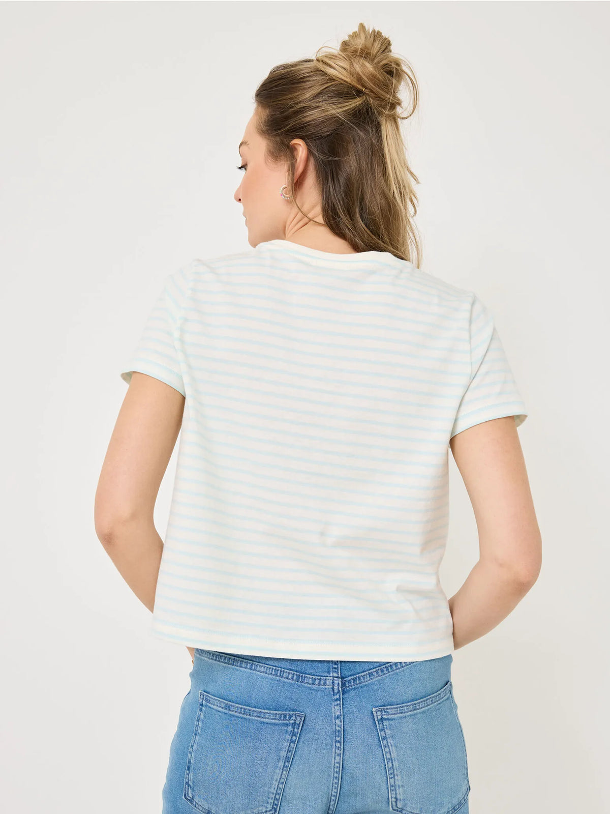 Omphalodes/ Bright White Striped Tee