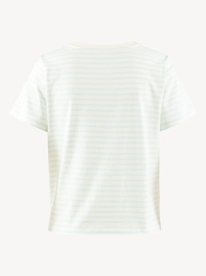 Omphalodes/ Bright White Striped Tee