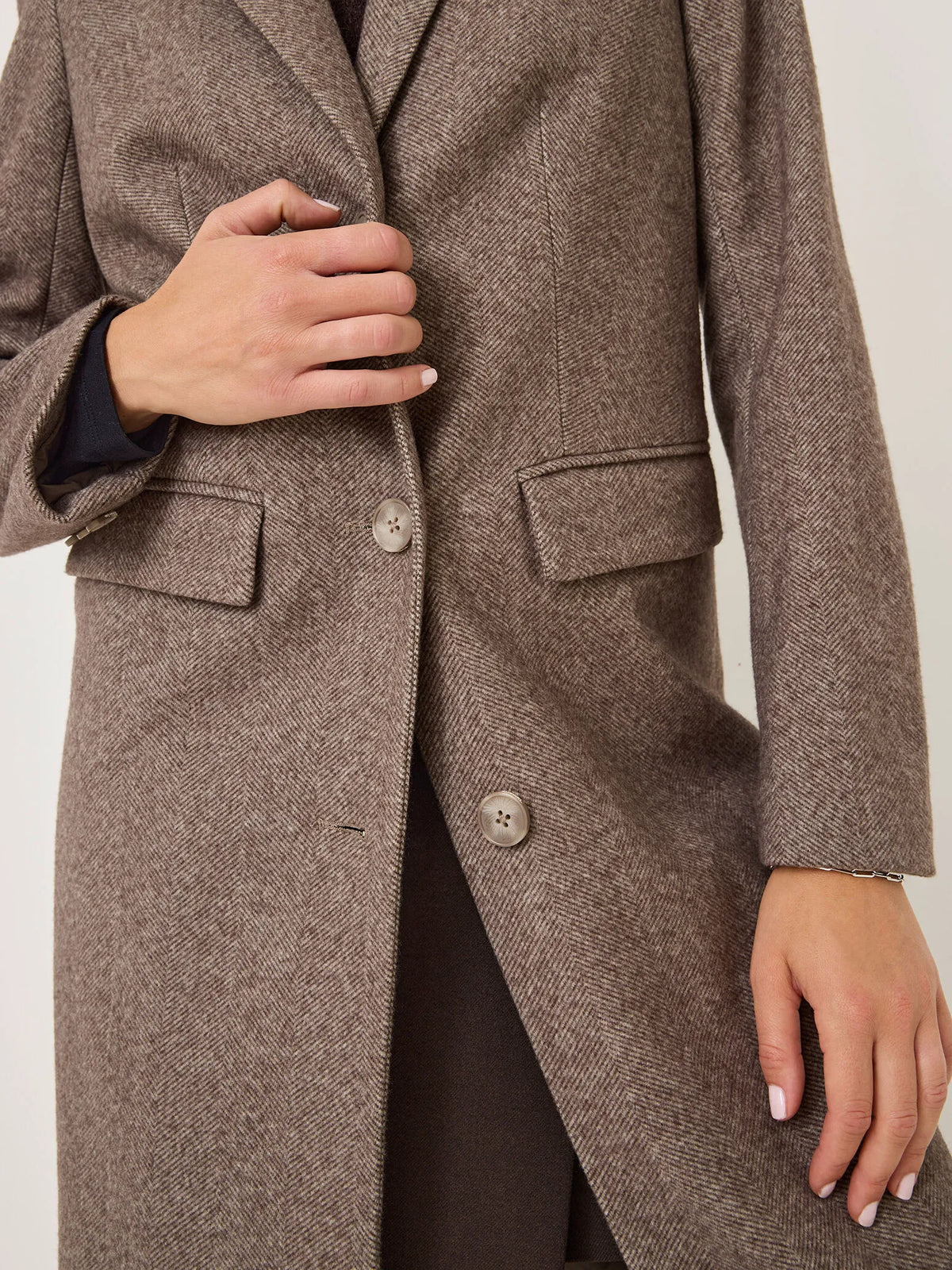 Warm Taupe Herringbone