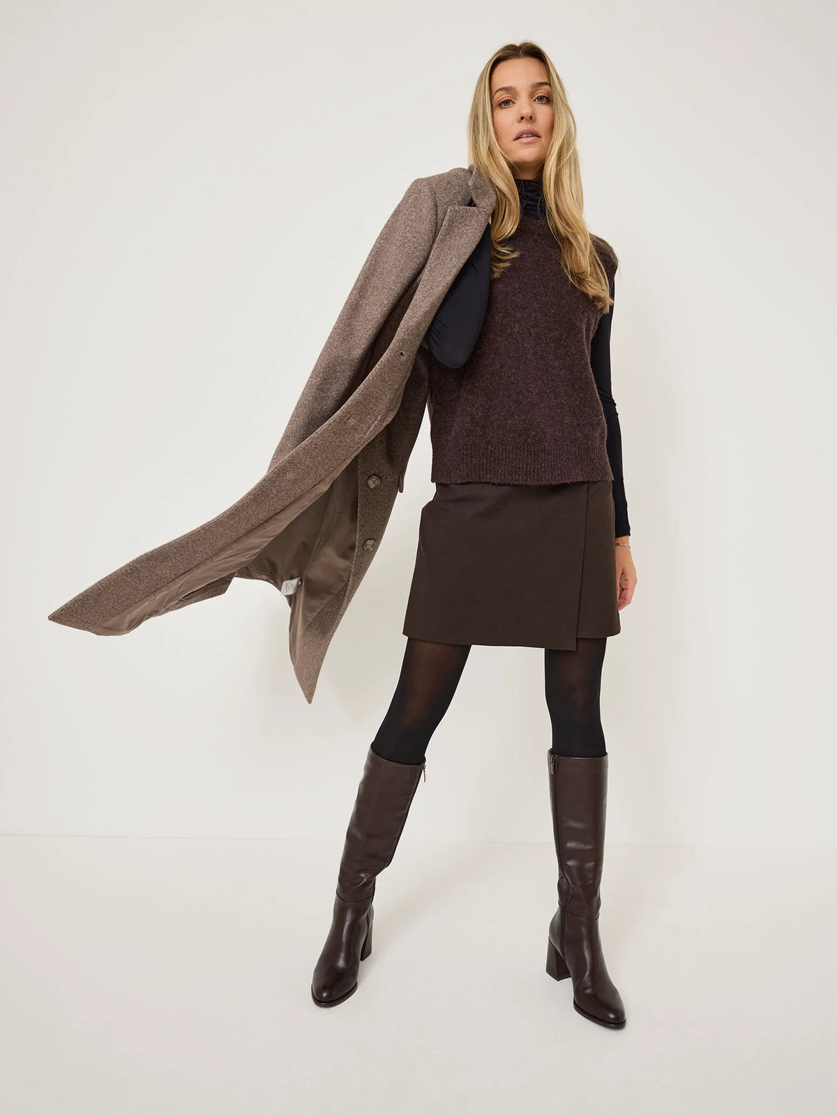 Warm Taupe Herringbone